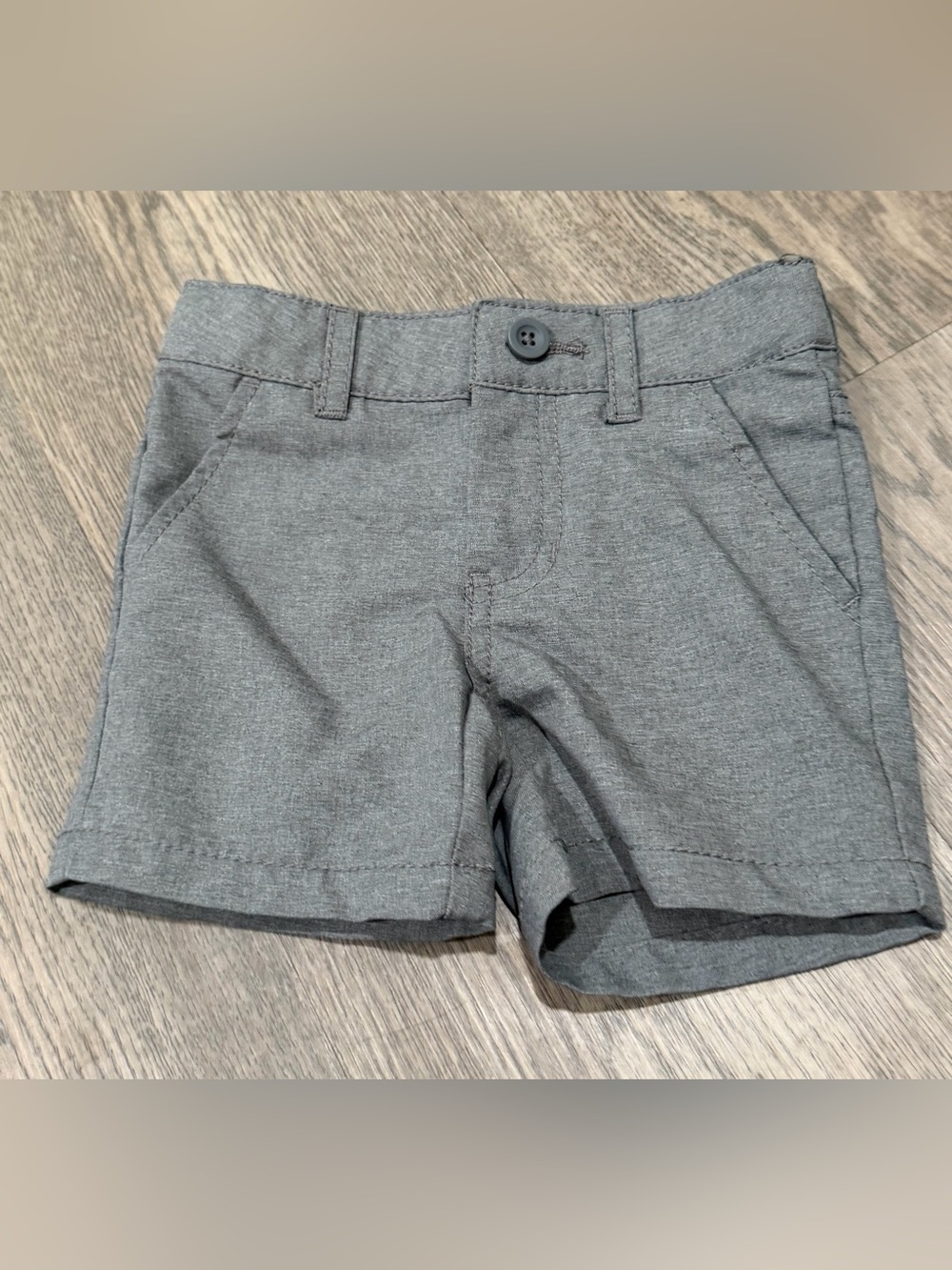 Cat & Jack Gray Woven Quick-Dry Chino Shorts Size 12 Months